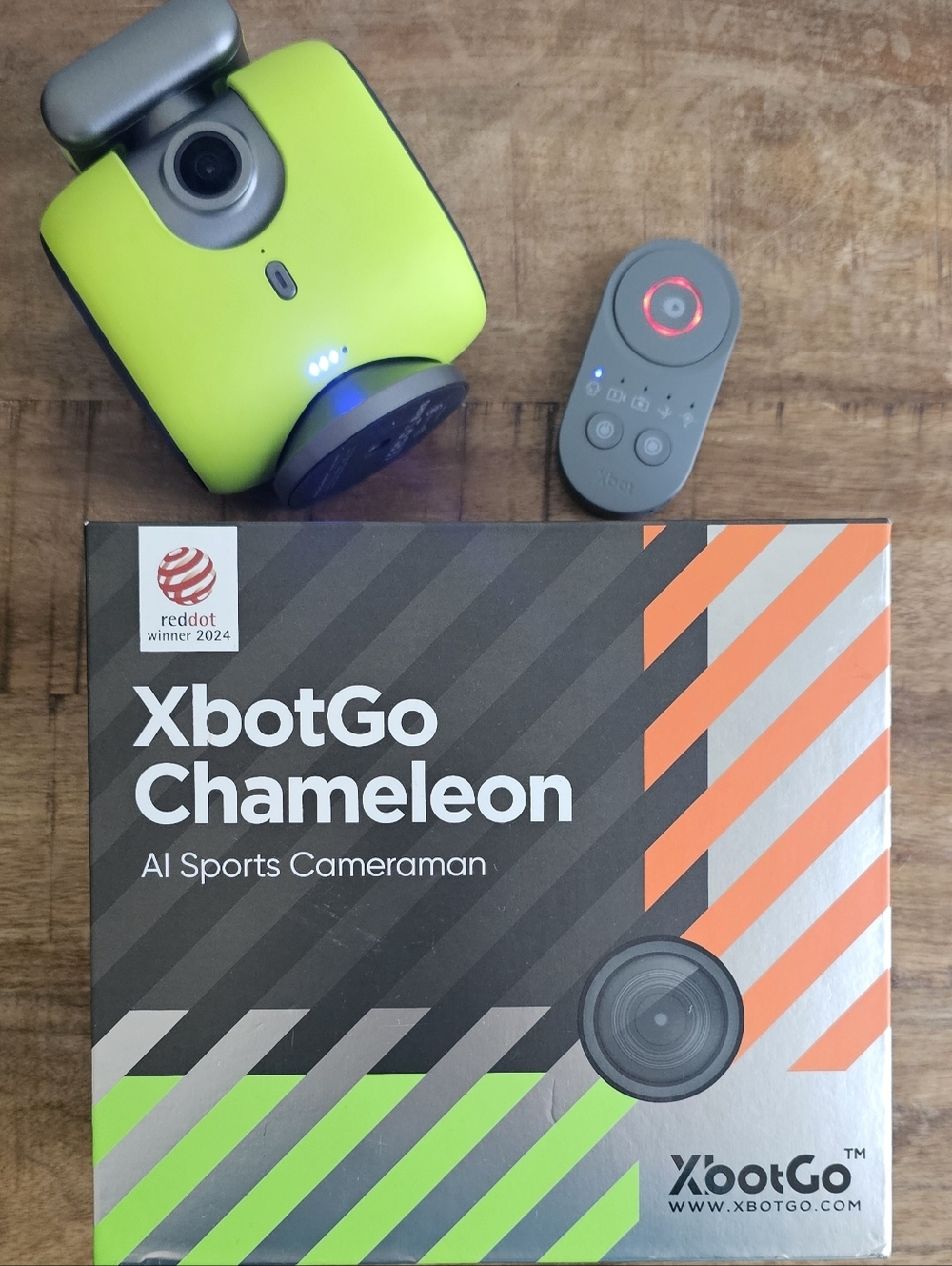 XbotGo Chameleon AI Powered Action Gimbal with Auto Tracking 4K Video 360 Lime